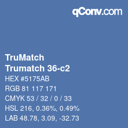 カラーコード: TruMatch - Trumatch 36-c2 | qconv.com