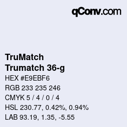 カラーコード: TruMatch - Trumatch 36-g | qconv.com