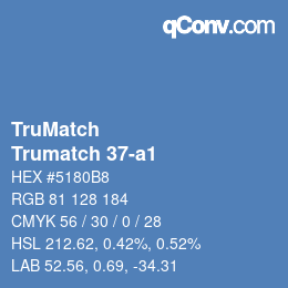 Color code: TruMatch - Trumatch 37-a1 | qconv.com