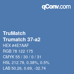 Farbcode: TruMatch - Trumatch 37-a2 | qconv.com