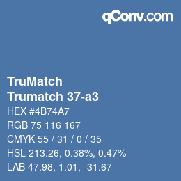 Código de color: TruMatch - Trumatch 37-a3 | qconv.com