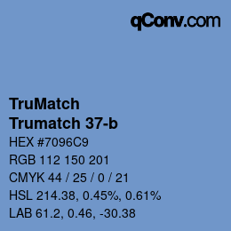 Code couleur: TruMatch - Trumatch 37-b | qconv.com