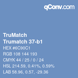 Code couleur: TruMatch - Trumatch 37-b1 | qconv.com