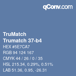 Código de color: TruMatch - Trumatch 37-b4 | qconv.com