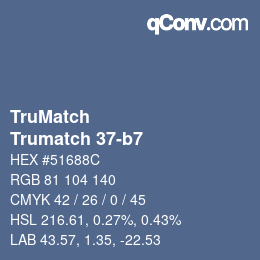 Code couleur: TruMatch - Trumatch 37-b7 | qconv.com