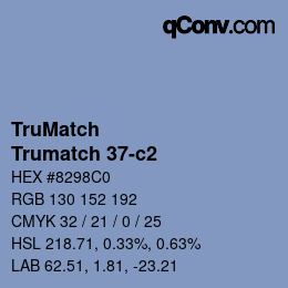Código de color: TruMatch - Trumatch 37-c2 | qconv.com