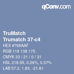 Color code: TruMatch - Trumatch 37-c4 | qconv.com