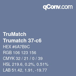 Code couleur: TruMatch - Trumatch 37-c6 | qconv.com