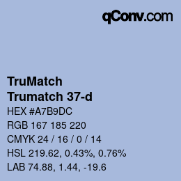 Code couleur: TruMatch - Trumatch 37-d | qconv.com