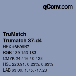 Código de color: TruMatch - Trumatch 37-d4 | qconv.com