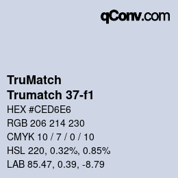 Code couleur: TruMatch - Trumatch 37-f1 | qconv.com