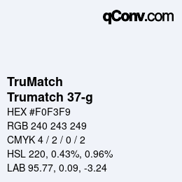 Color code: TruMatch - Trumatch 37-g | qconv.com