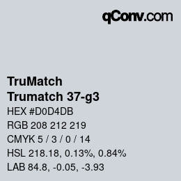 Código de color: TruMatch - Trumatch 37-g3 | qconv.com