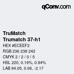 Código de color: TruMatch - Trumatch 37-h1 | qconv.com