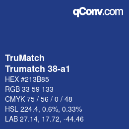 Código de color: TruMatch - Trumatch 38-a1 | qconv.com