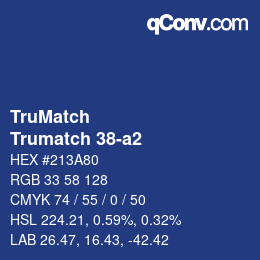 Código de color: TruMatch - Trumatch 38-a2 | qconv.com