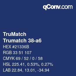 カラーコード: TruMatch - Trumatch 38-a6 | qconv.com