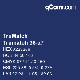 Farbcode: TruMatch - Trumatch 38-a7 | qconv.com