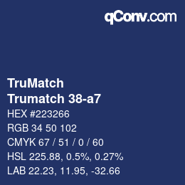 カラーコード: TruMatch - Trumatch 38-a7 | qconv.com
