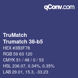 Farbcode: TruMatch - Trumatch 38-b5 | qconv.com