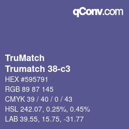 Farbcode: TruMatch - Trumatch 38-c3 | qconv.com