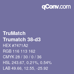 カラーコード: TruMatch - Trumatch 38-d3 | qconv.com