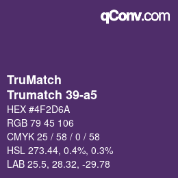 Código de color: TruMatch - Trumatch 39-a5 | qconv.com