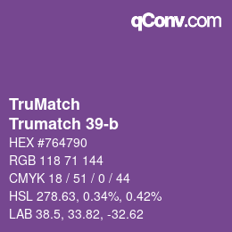 Código de color: TruMatch - Trumatch 39-b | qconv.com