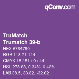 Code couleur: TruMatch - Trumatch 39-b | qconv.com