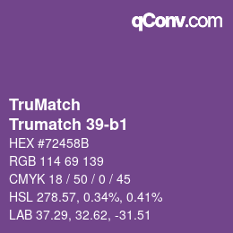 Color code: TruMatch - Trumatch 39-b1 | qconv.com