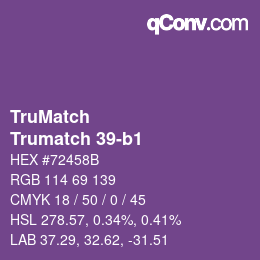 Code couleur: TruMatch - Trumatch 39-b1 | qconv.com
