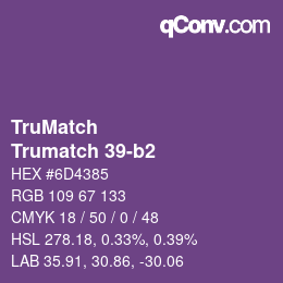 Code couleur: TruMatch - Trumatch 39-b2 | qconv.com