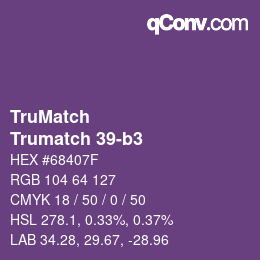 Farbcode: TruMatch - Trumatch 39-b3 | qconv.com
