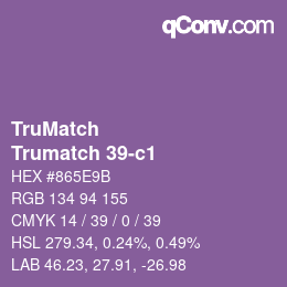 Farbcode: TruMatch - Trumatch 39-c1 | qconv.com