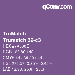 Código de color: TruMatch - Trumatch 39-c3 | qconv.com