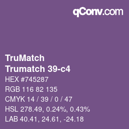 Color code: TruMatch - Trumatch 39-c4 | qconv.com