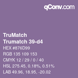Código de color: TruMatch - Trumatch 39-d4 | qconv.com