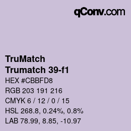 Código de color: TruMatch - Trumatch 39-f1 | qconv.com