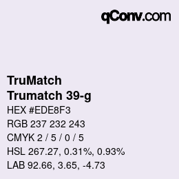 Farbcode: TruMatch - Trumatch 39-g | qconv.com