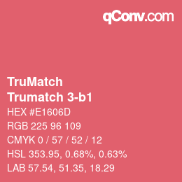 Code couleur: TruMatch - Trumatch 3-b1 | qconv.com