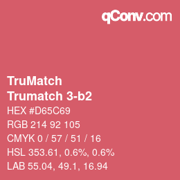 Código de color: TruMatch - Trumatch 3-b2 | qconv.com