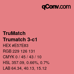 カラーコード: TruMatch - Trumatch 3-c1 | qconv.com