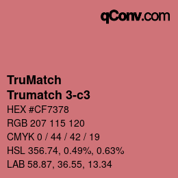 Code couleur: TruMatch - Trumatch 3-c3 | qconv.com