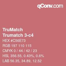 Code couleur: TruMatch - Trumatch 3-c4 | qconv.com