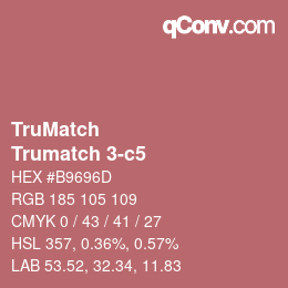 Código de color: TruMatch - Trumatch 3-c5 | qconv.com