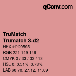 Code couleur: TruMatch - Trumatch 3-d2 | qconv.com