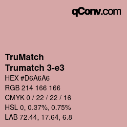 Code couleur: TruMatch - Trumatch 3-e3 | qconv.com