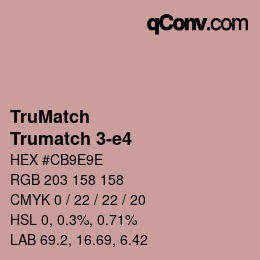 Código de color: TruMatch - Trumatch 3-e4 | qconv.com