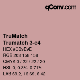 Code couleur: TruMatch - Trumatch 3-e4 | qconv.com