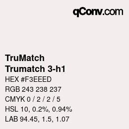 カラーコード: TruMatch - Trumatch 3-h1 | qconv.com